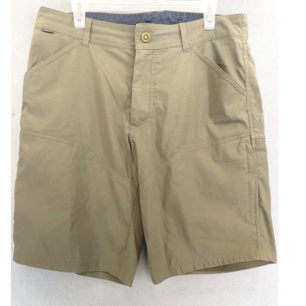 Kuhl Renegade Cargo Shorts Mens Olive Green Hiking Outdoor Tech Stretch Pockets